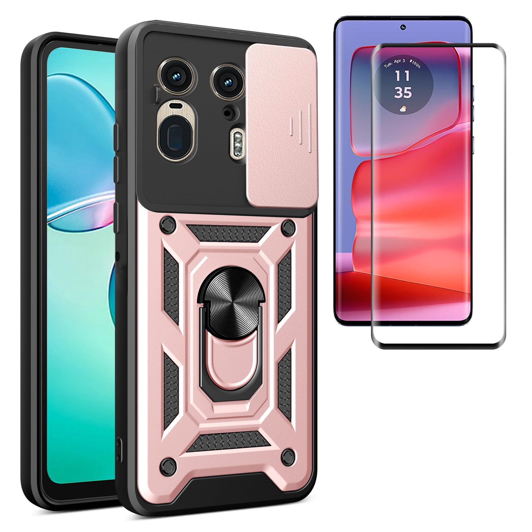 for Motorola Edge 50 Ultra Case [with Tempered