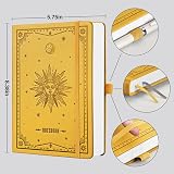 EMSHOI Graph Notebook A5 320 Pages Hardcover Leather 100gsm Yellow view 2