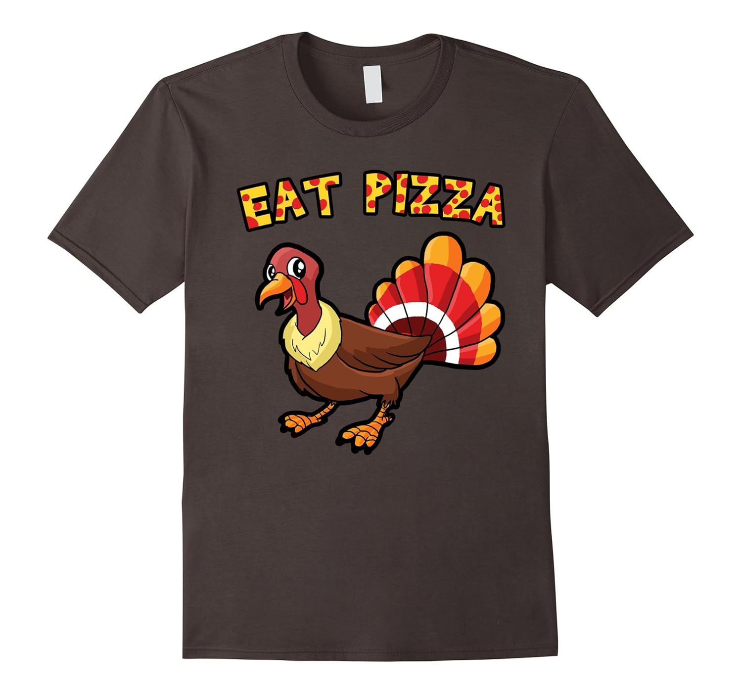 Eat Pizza Thanksgiving Shirt with Turkey-ANZ