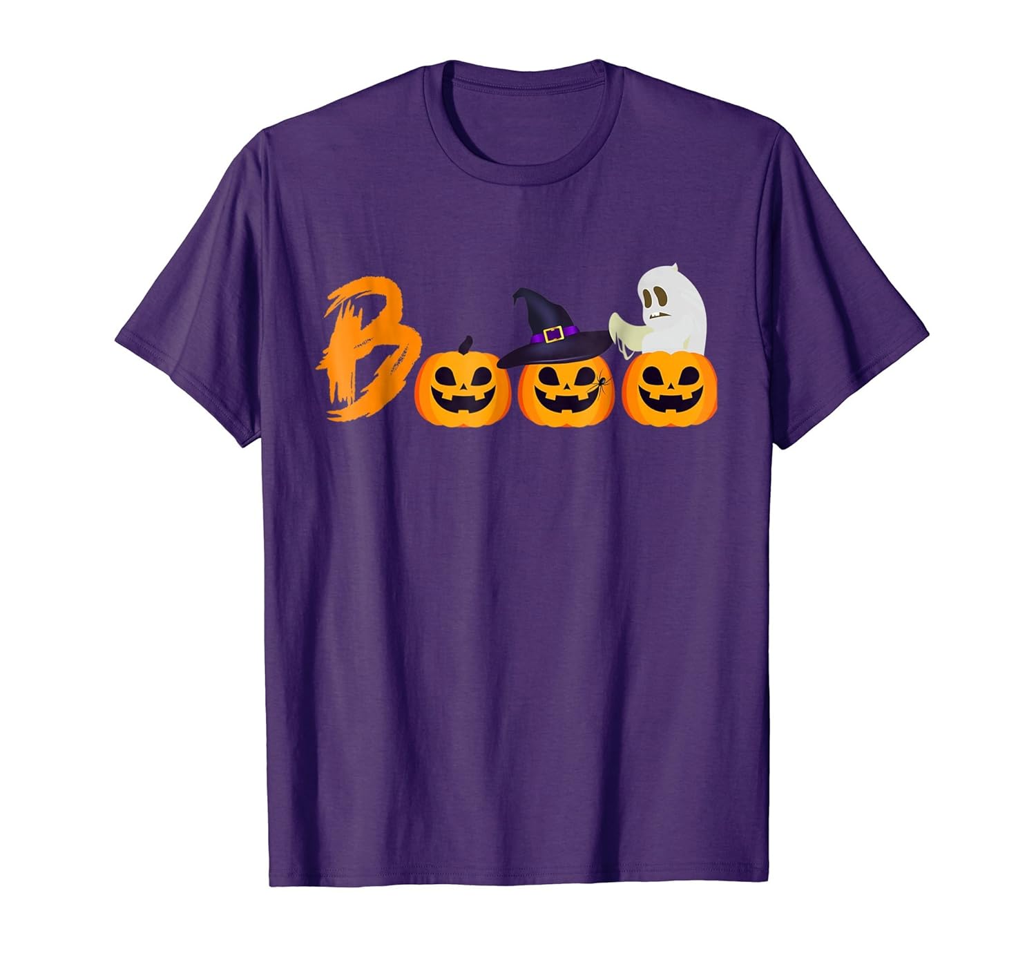 Booo T-Shirt Funny Halloween Costume Scary Pumpkins Top Tee- TPT