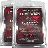 Rose Lavender Wax Melts (2 Pack) | Strong Floral Scent | Long Lasting | Romantic Home Fragrance | Handmade USA