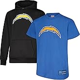 Ultra Game Youth NFL Official Super Soft T-Shirt & Hoodie Sweatshirt Set (Sizes 8 to 18-20)