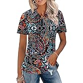 LUYAA Womens Golf Shirt Summer 1/4 Zip up Polo Shirts for Women Short Sleeve Moisture Wicking Gym Workout Tops