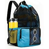 RUENVUE Mesh Swim Bag Drawstring Backpack bags for Swimmers Equipment Summer Essentials Mens and Women Beach Backpack