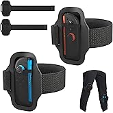 GLDRAM Leg Strap for Nintendo Switch 2 / NS / OLED Joycon Controller, Adjustable Elastic Leg Strap Game Accessories Compatible with Switch Sports Play Soccer/Ring Fit Adventure for Adults & Kids - 2 Pack