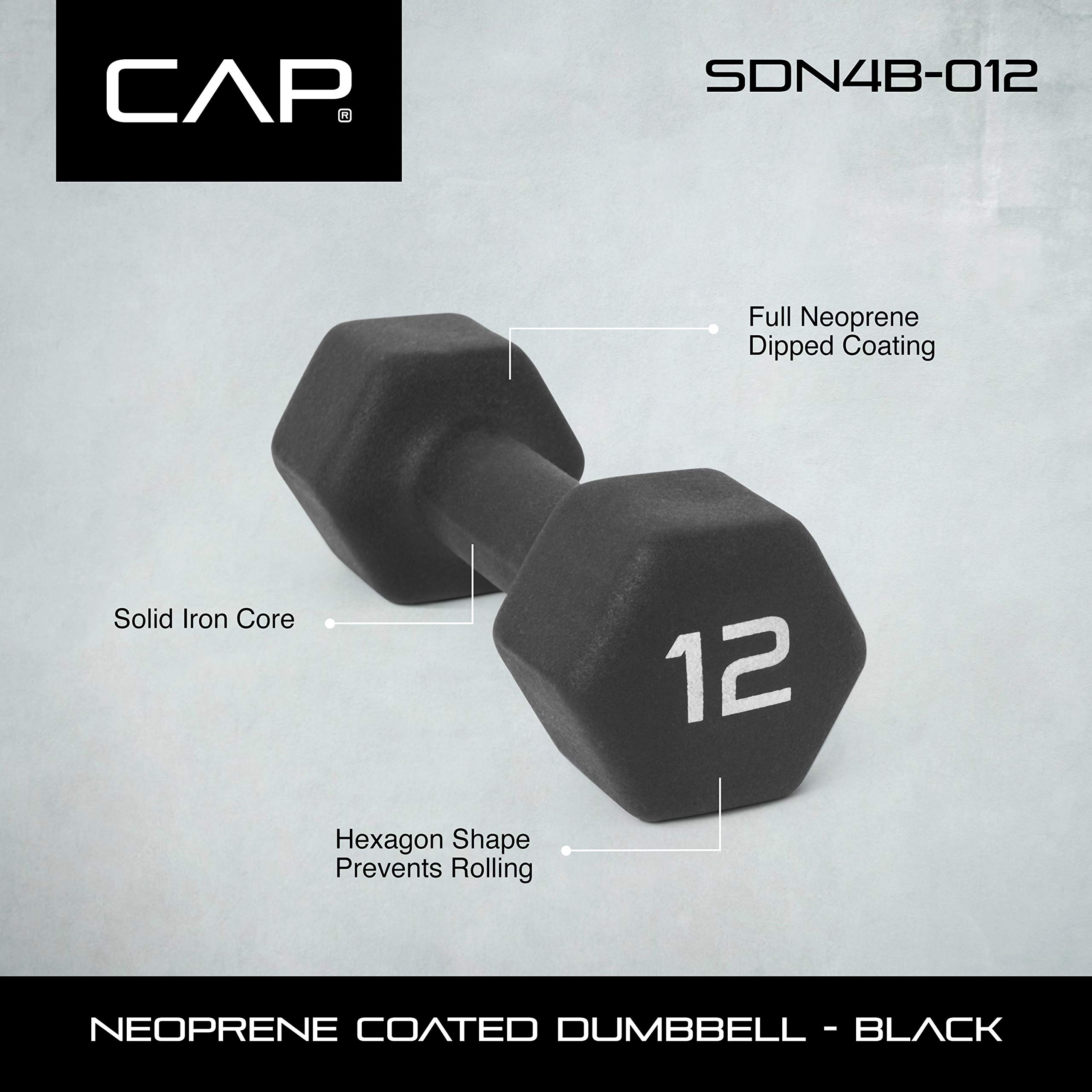 CAP Barbell Neoprene Coated Single Dumbbell