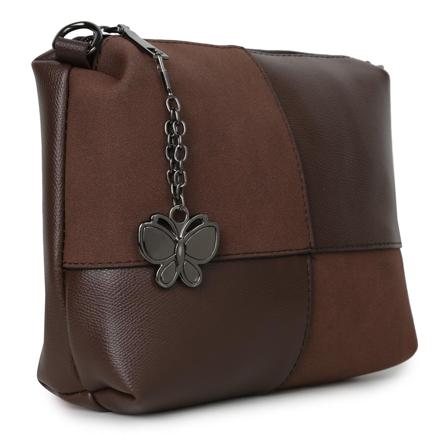 butterflies women sling bag (coffee brown) (bns-b-2472#cfe)