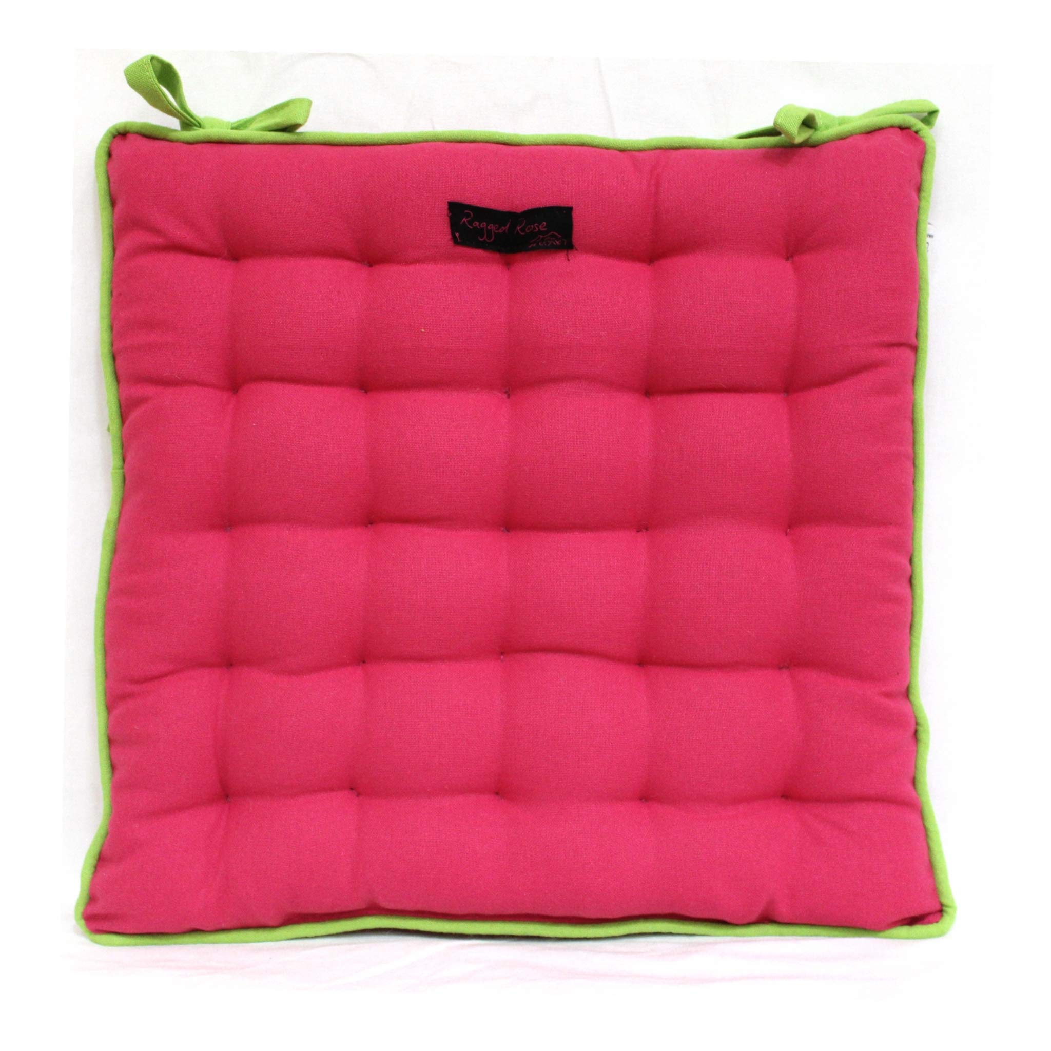 Ragged Rose 40 cm x 40 cm Outdoor Seat Cushions - Dining Chairs, Patio, & Lounge Area Garden Seat Pads - Cotton Seat Cushions for Garden Chairs & Sofas