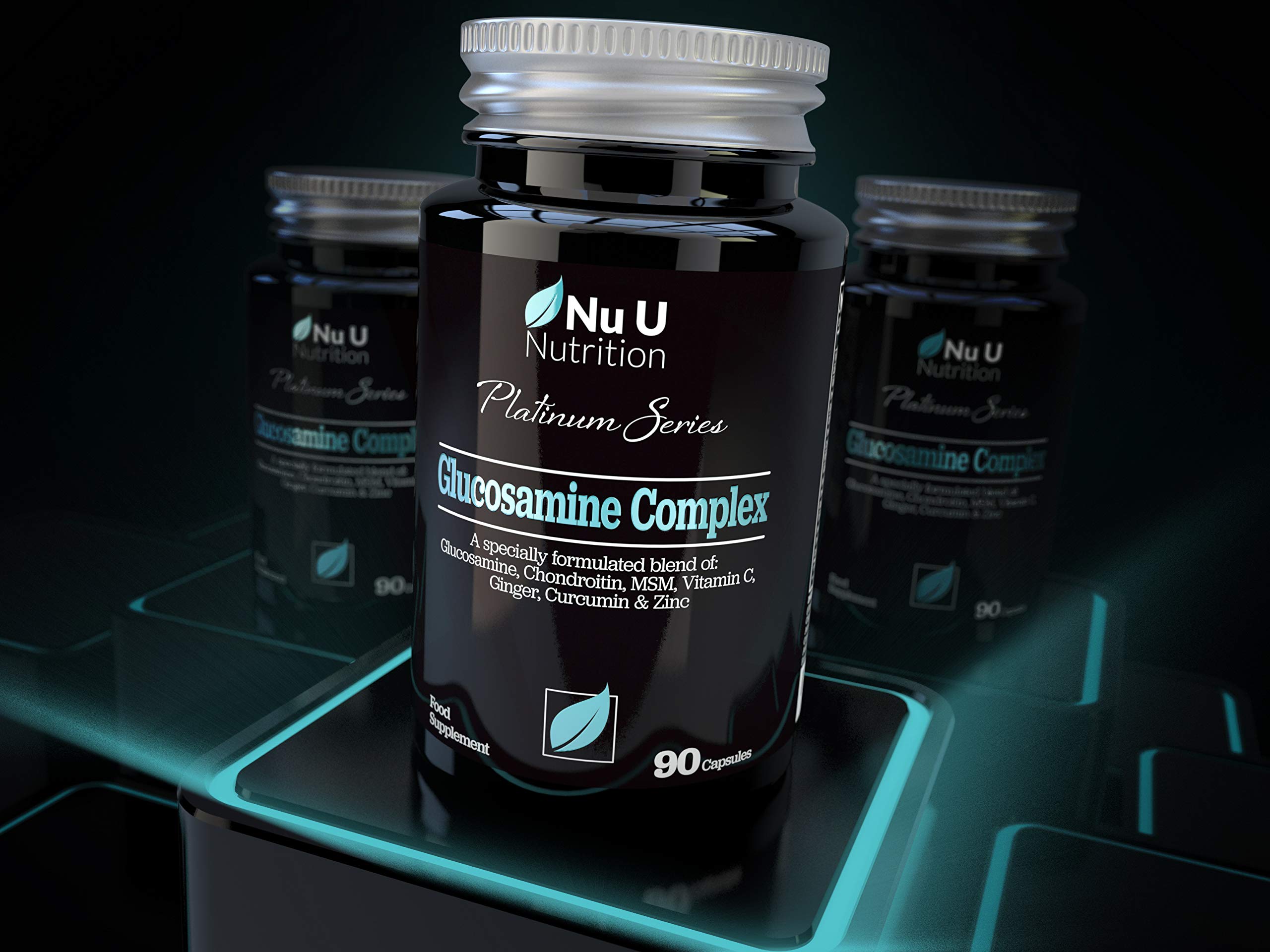 Glucosamine and Chondroitin, MSM, Vitamin C, Ginger, Turmeric Curcumin