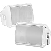 STUDIOFINIX 6.5 Inch 400W Outdoor Speakers Wired Waterproof Passive, Wall Mount Speakers for Patio Home Garage Pool (White)