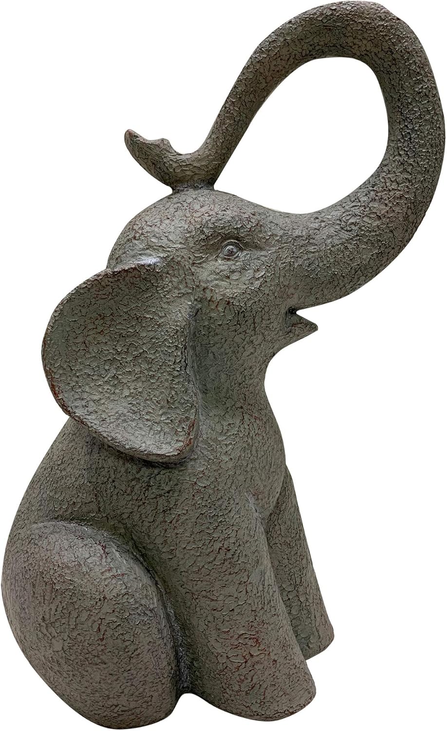 Design House 395889 Good Luck Elephant Indoor/Outdoor Figurine Statue for Garden Patio Home & Office Décor Housewarming Gifting Birthdays