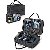 Marscamd Toiletry Bag with Travel Cube, Mens Water-Resistant Bathroom Bag for Shower and Shaving Essentials, Black