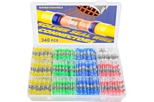 340PCS Solder Seal Wire Connectors-haisstronica Marine Grade Heat Shrink Wire Connectors-Butt Splice Wire Terminals for Marin