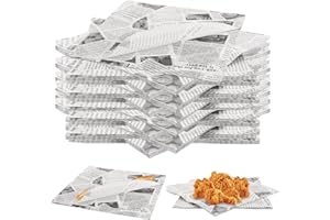 JMIATRY 500PCS Newsprint Parchment Paper Sheets, 10x10 Inches/25x25cm, Newsprint Food Basket Liners, Sandwich Wrap Paper for 