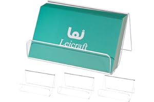 Leicraft Acrylic Business Card Holder for Desk,Card Organizers and Office Desk Accessories for Men and Women (2)