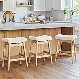 Cozyman Bar Stools Set of 3, Barstools with Sturdy