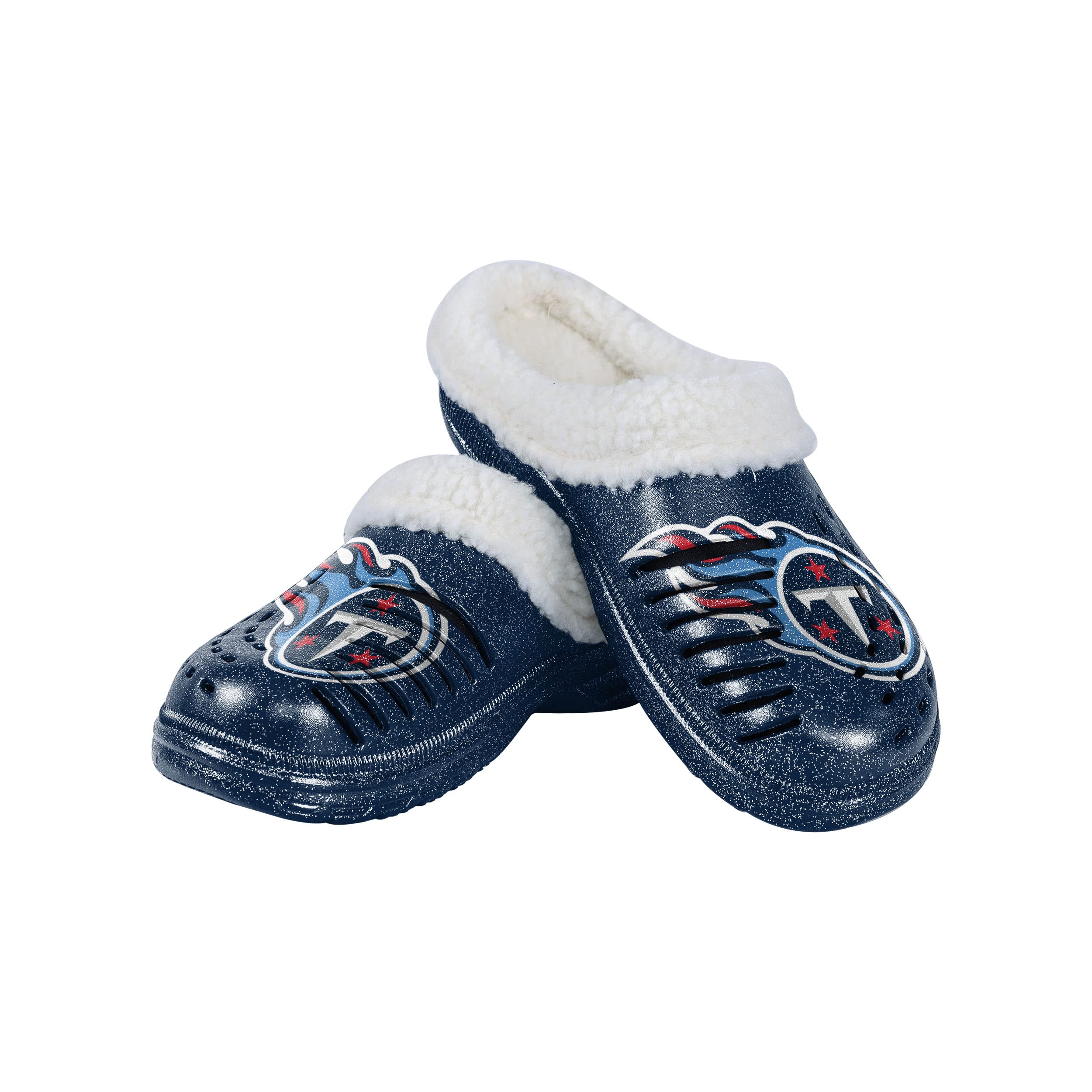 foco NFL Womens Sherpa Lined Glitter Clog - M Image