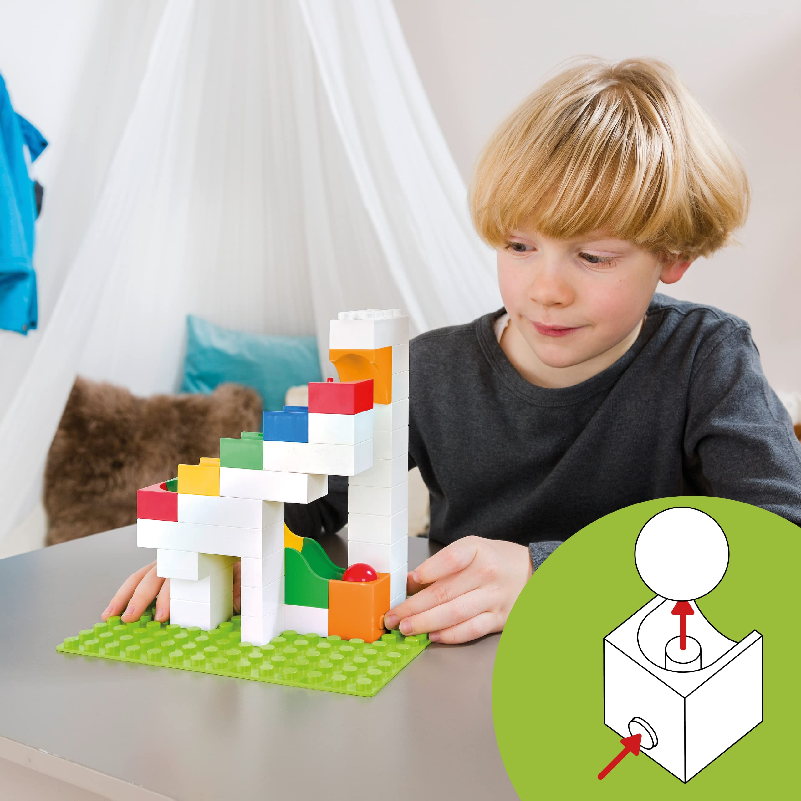 Hubelino Marble Run - 41-Piece Catapult Expansion Set - The Original! Made in Germany! - Certified and Award-Winning Marble Run