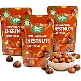 Roasted Chestnuts Ready to Eat – Peeled & Cooked Whole Chestnuts, Healthy On-the-Go Vegan Snack, Gluten Free – 3.5 oz (3 Pack