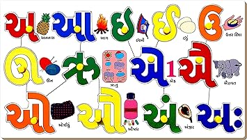 Little Genius Gujarati Vowel with Picture