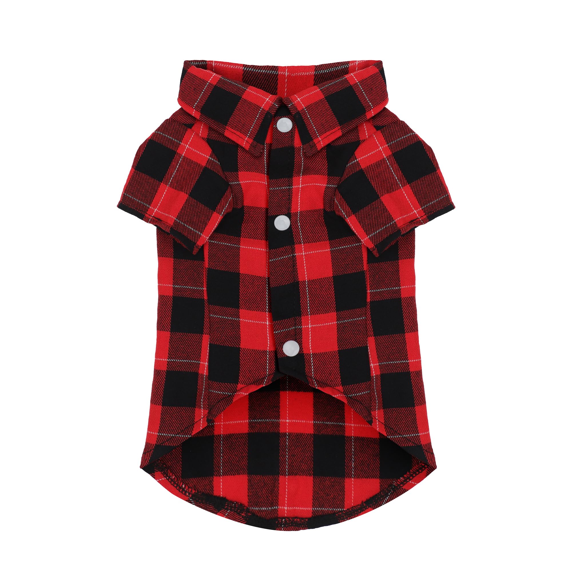 Photo 1 of Paiaite Plaid Dog Shirt: Classic Checkered Style in Pure Cotton for Large, Medium, and Small Breeds, Comfort, Breathability, and Elegance. Perfect for Everyday Wear, and Photoshoots Red 4XL