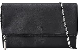 GM LIKKIE Clutch Purse for Women, Large Envelope Clutch HandBag, Crossbody Foldover PU Leather Clutches bag