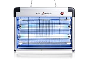 Phosooy Electric Bug Zapper, Indoor Mosquito Killer with 20W Lamps 2800V Grid, Plug-in Hanging Insect Trap for Mosquito, Moth, Fly Killer Indoor Use