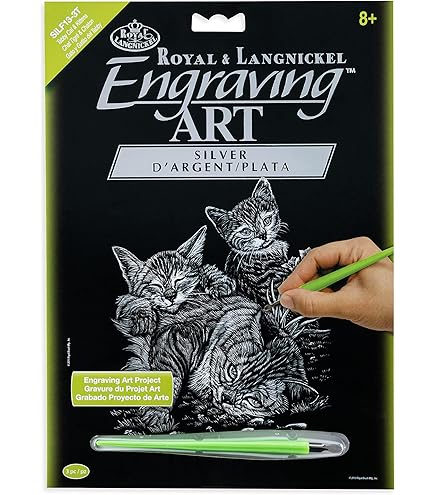 絵画 VERNIER HANDCRAFTED Amazon.com: Royal and Langnickel Silver Engraving Art