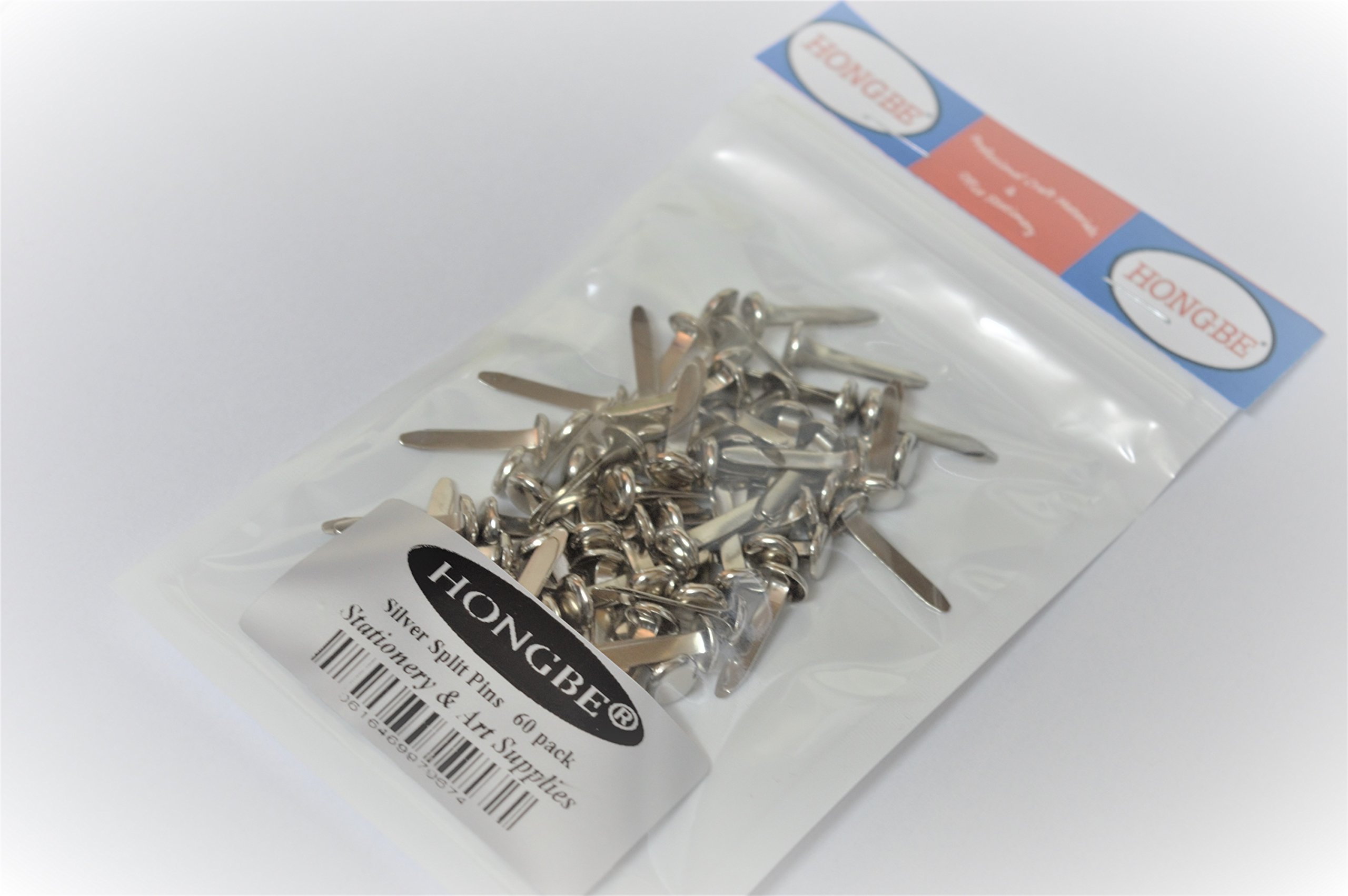 19mm Hongbe 60 Split Pins Paper Fasteners 19mm Silver Colour