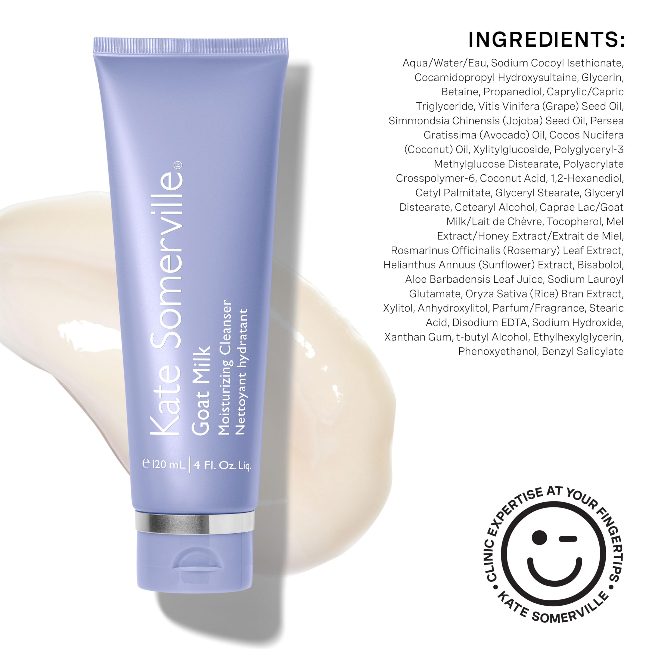 Goat Milk Moisturizing Cleanser, Gentle Daily Face Wash, Relieves Dry Skin & Tightness