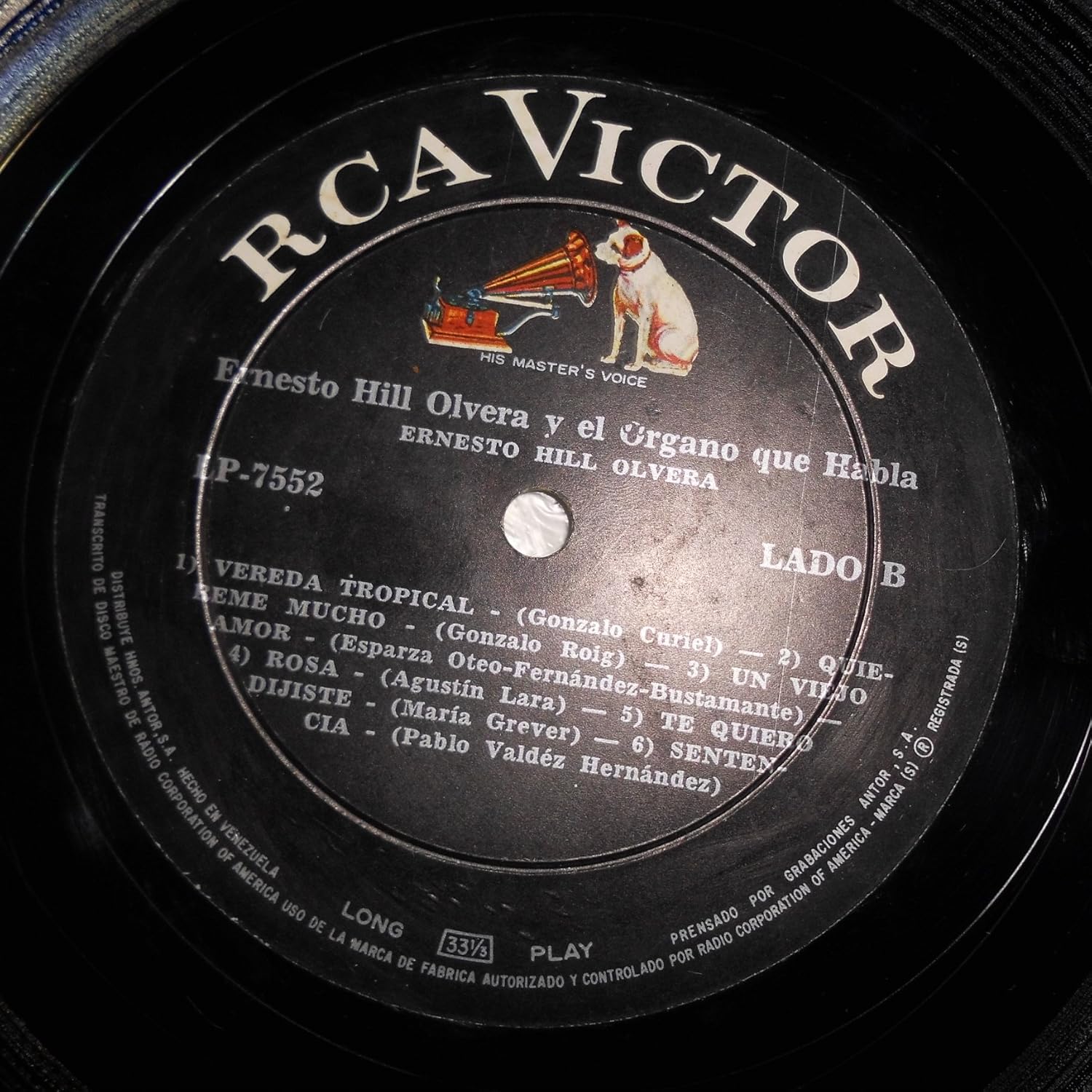 Blackburn Burns Cole Guerrero Agustin Lara Gilbert Simmons Sergio De Karlo Gonzalo Curiel Gonzalo Roig Ernesto Hill Olvera Y El Organo Que Habla De Ernesto Hill Olvera Rca Victor ernesto hill olvera rca victor