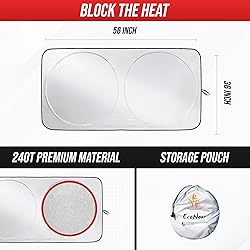 EcoNour Windshield Sun Shade for Tesla Model 3/Y