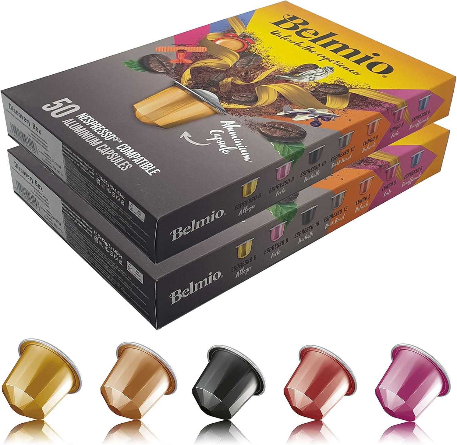 Belmio 100 Nespresso Aluminium Compatible Coffee Capsules Pods A