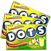 NLS Candy Co. Dots Lemonade Gumdrops, Assorted Flavors, Fruity and Chewy Summer Candy, Pack of 3-6.5oz Boxes