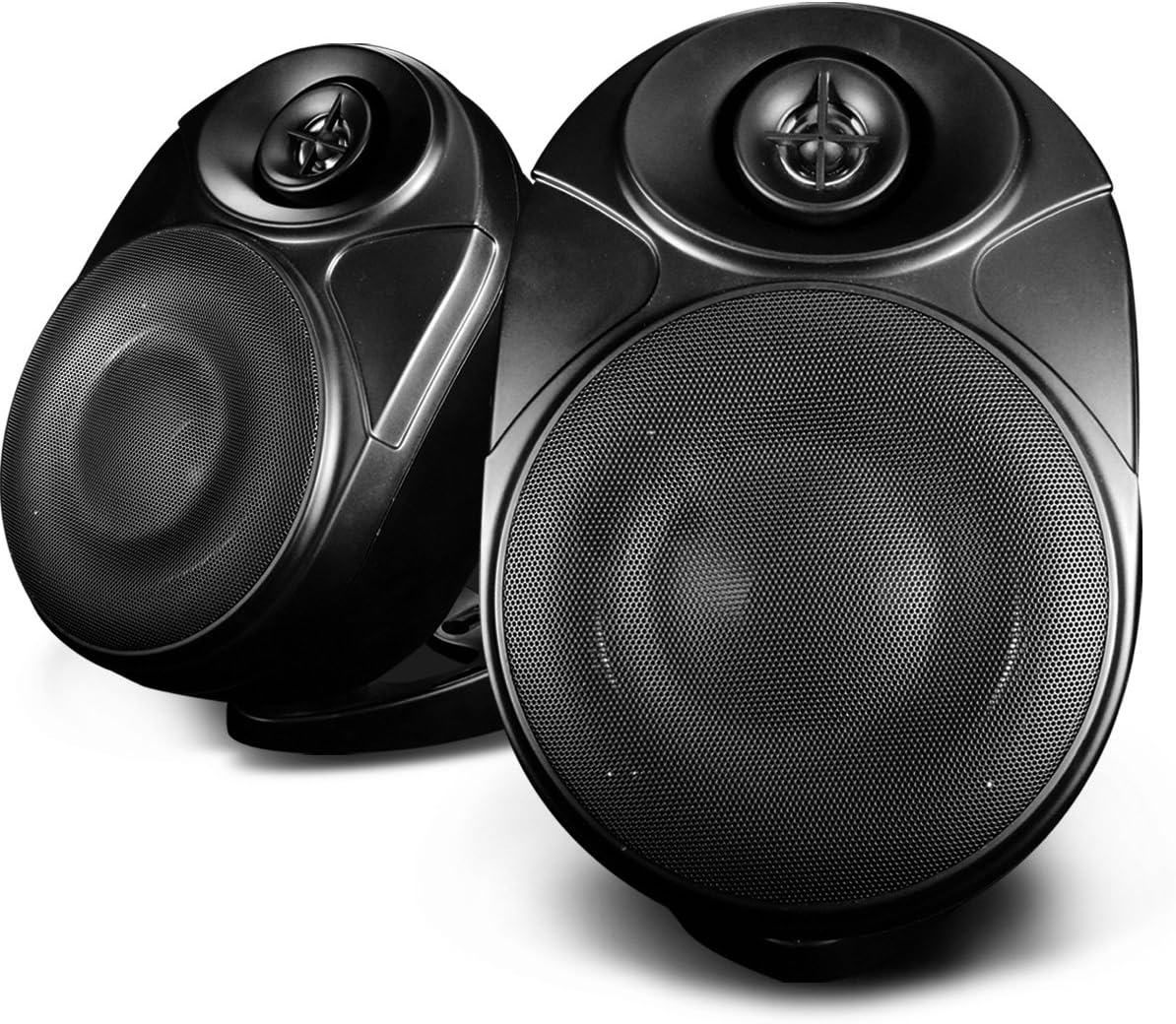 NXG 6 Inch Indoor/Outdoor Weatherproof, Weather Resistant Bluetooth Wireless Speakers - Black -1 Pair