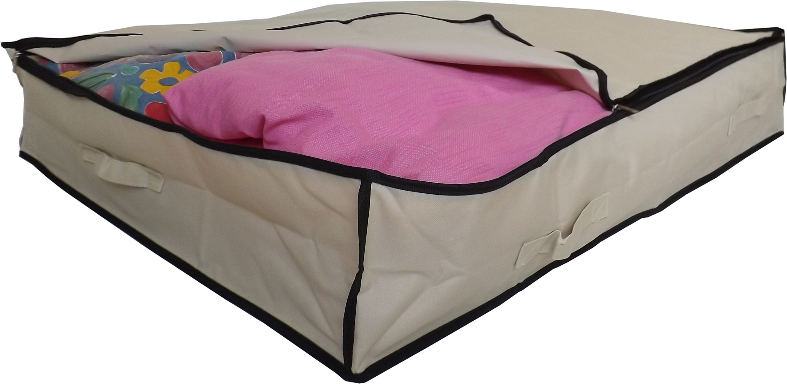 Extra Large Underbed Storage Bag, Stupidly Useful, Beige, 140 Litres 100x78x18cm