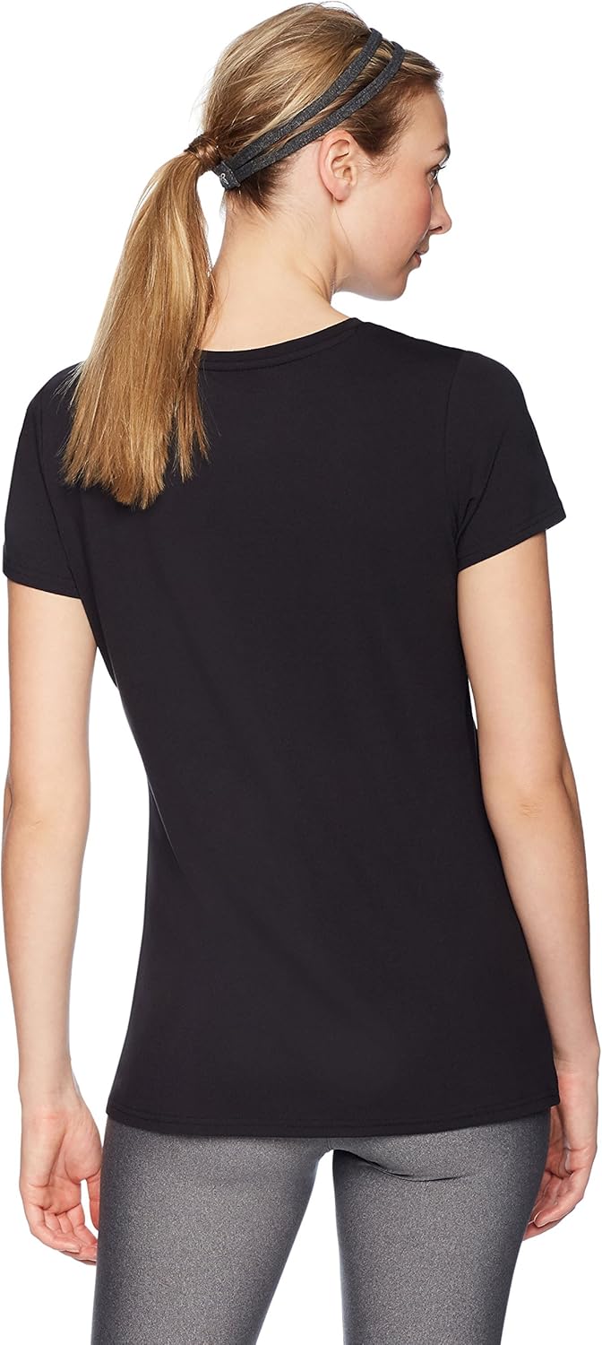  Essentials Women's 2-Pack Tech Stretch Short-Sleeve Crewneck T-Shirt: Clothing