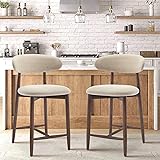 COLAMY Bar Stools Set of 2, Counter Height Bar