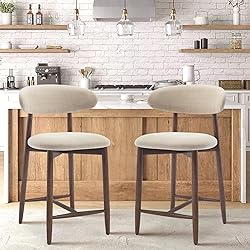 COLAMY Bar Stools Set of 2, Counter Height Bar
