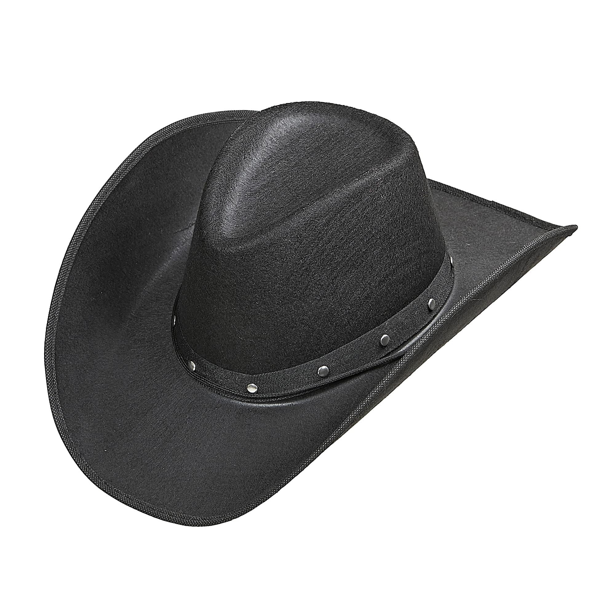 Widmann 01101 Cowboy Hat with Rivets ? Black