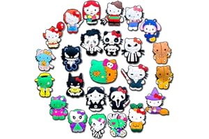 SHIOMAY Halloween Cartoon Shoe Charms for Clog Sandals Bracelets Decoration, Horror Candy Charms