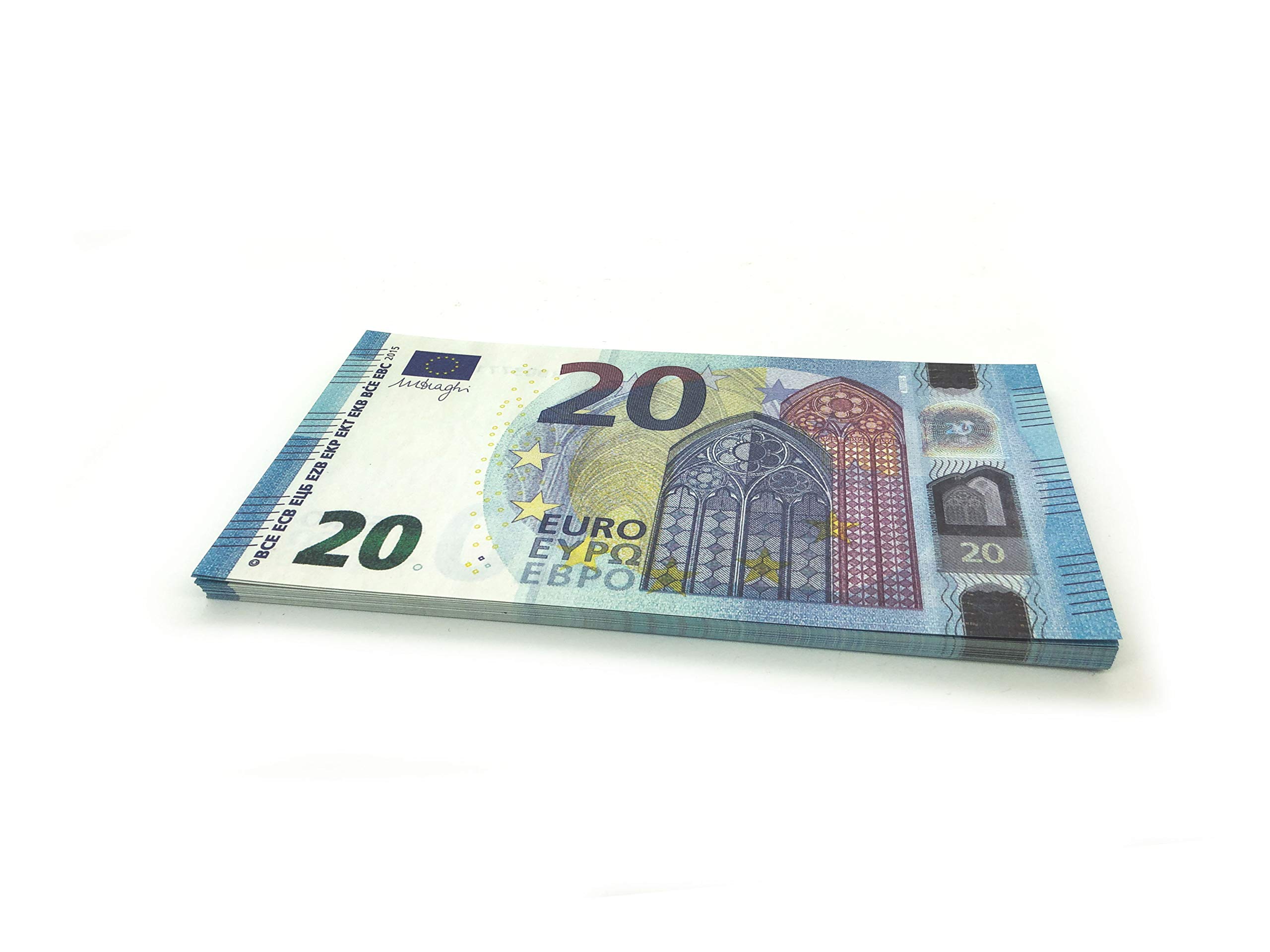 Cashbricks 75 x €20 EURO (New 2015) play money notes - size: 125%