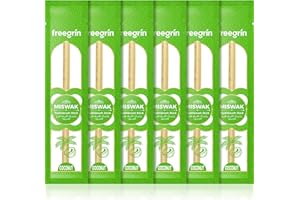 FREEGRIN Miswak Sticks for Teeth Pack of 6 | Sewak Sticks for Teeth | Vacuum Sealed Traditional Sewak Natural Miswak Toothbru