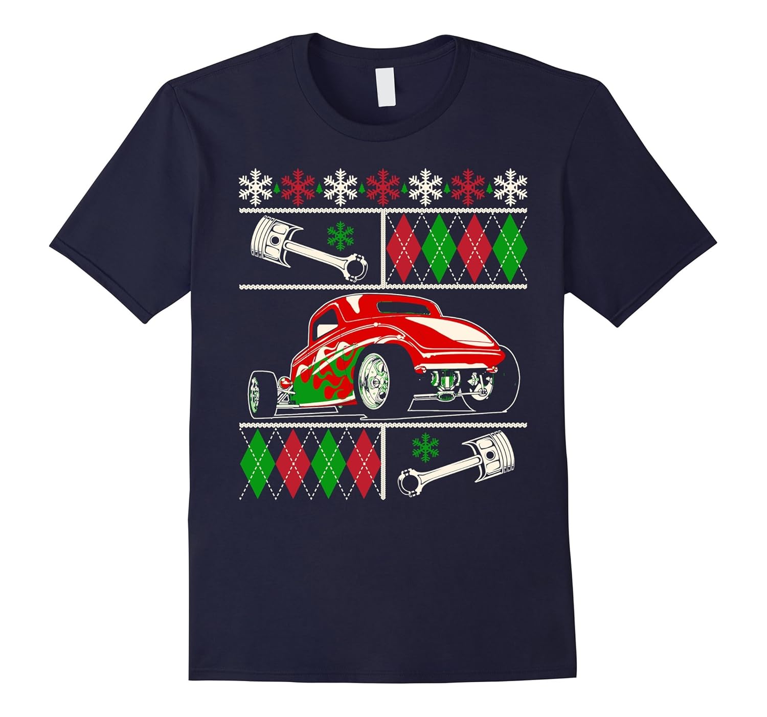 Hot Rod Christmas T Shirt Ugly Christmas Sweater Style-ANZ