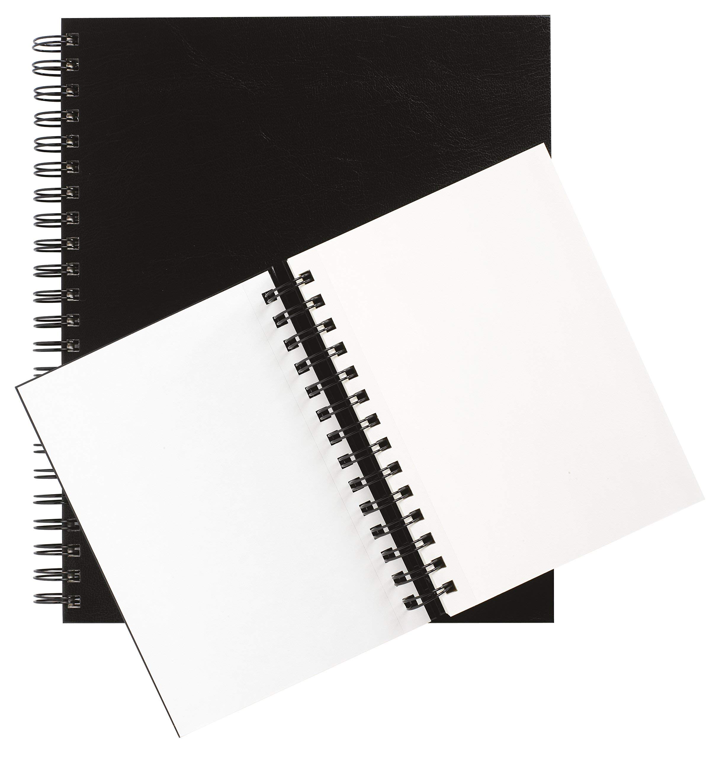 Clairefontaine - Ref 96662C - Hard Cover Wirebound Sketch Book (100 Sheets) - 12 x 18cm in Size, 90gsm Paper, Side Wirebound, Micro-Perforated White Sheets