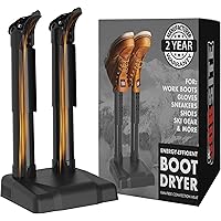 JobSite Boot Dryer - Silent Shoe Dryer & Warmer For Work Boots, Gloves & Shoes - Fanless Convection Dry - Helps Reduce Odor