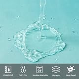 Furlinic Shower Curtain Polyester 120x200cm Mould Proof with 8 Hooks White view 3