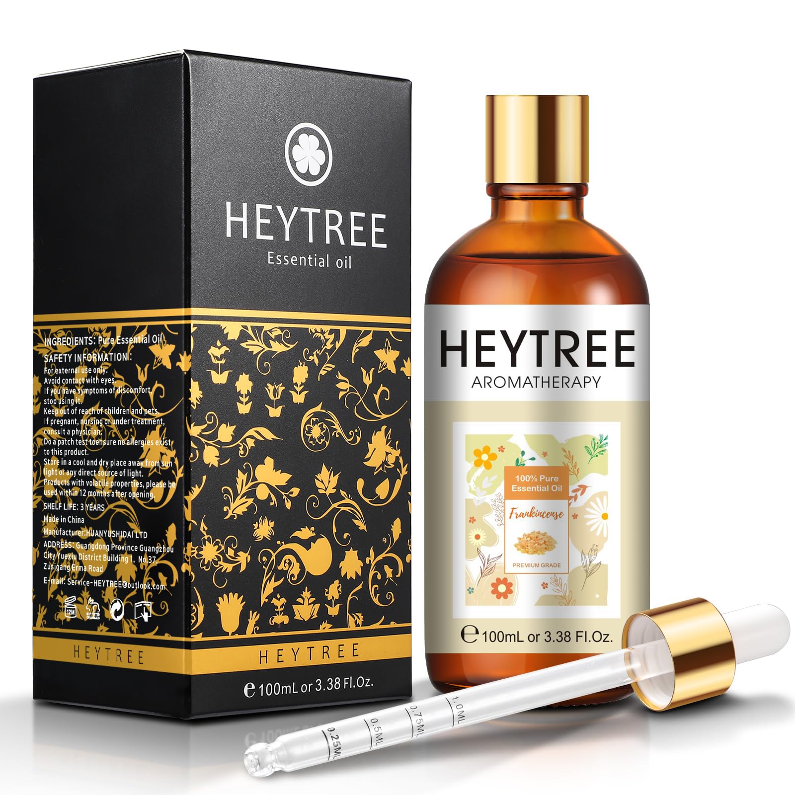 HEYTREE Frankincense Essential Oil（Boswellia Oil 100ml-Pure & Natural, Premium Grade Boswellia Oil for Skin-Balances the Skin Environment,Frankincense Oil for face