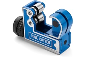 LSR LORESO Loreso Copper Pipe Tubing Cutter - Mini Tube Cutter for 1/8" 1/4" 1/2" to 1 1/8" Inches For Copper Brass Aluminum & Thin Stainless Steel Pipes (3-28mm) OD- Mini