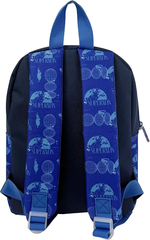 Superman, Mochila Infantil, Mochila Escolar, Medidas 30 cm, Material Escolar, Mochila, Cor Azul, Produto Oficial